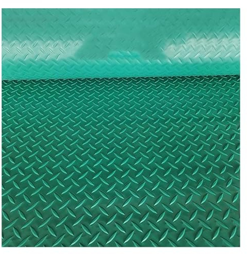 Rouleau de revêtement de sol de garage en PVC robuste et imperméable de 2 mm d'épaisseur, vert, 2 x 5 m