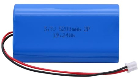 Batterie lithium-ion rechargeable 5200 mAh 3,7 V avec connecteur JST 2,0 pH pour haut-parleur Bluetooth, électronique, jouets et éclairage LED