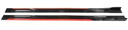Minigonne Laterali Auto Per Ford Per Mondeo Per Focus Per Fiesta Per ST Per RS ​​Aletta Di Estensione Per Minigonne Laterali Auto Universali Da 2,2 M Minigonne Laterali(Red Glossy Black)