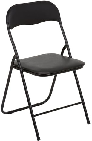 RILOOP Klappstuhl Klappstühle Kunstleder Besucherstuhl Gartenstuhl schwarz tragbar PVC
