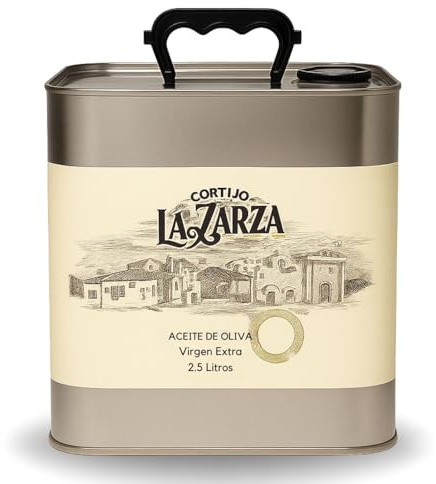 Cortijo la Zarza | Aceite De Oliva Virgen Extra | Variedad Picual | Lata 2,5 Litros | Cosecha Temprana | AOVE Sabor Frutado con Notas de Hierba Manzana y Tomate | 100% Natural | Jaén
