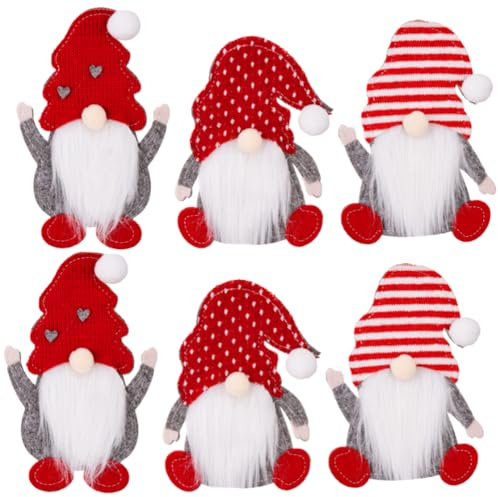 AstarFavor 6 Stück Besteckhalter Weihnachten Filz Bestecktasche Besteck Aufbewahrungsbeutel für Party Tisch Weihnachtsdeko