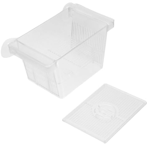 GARVALON Boîte Élevage Poissons Alevins Légère et Portable Aquarium Incubateur avec Séparateur Protection Isolante pour Petits Poissons et Crevettes Facile à Nettoyer