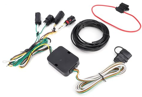 MasYosh Kit Cablaggio Rimorchio a 4 Pin, Cablaggio di Traino Plug and Play con Connettore Piatto a 4 Vie per 2022 2025 L 2021 2025