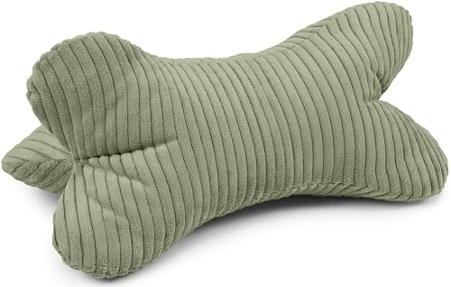 Amilian Leseknochen Knochenkissen ca. 44x22 cm – Nackenkissen zum Lesen & Entspannen – Buch- und Tabletstütze – vielseitiges Lesekissen für Sofa & Bett – Blattpoesie