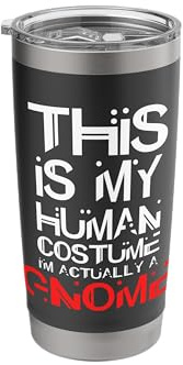 Scary Gnome Halloween Costume Scary Garden Cute Gnome Gift Stainless Steel Insulated Tumbler