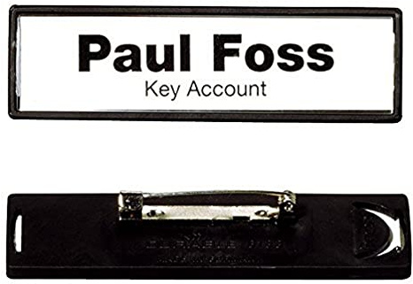 Durable Clip Card Boite de 25 Porte-badges avec Epingle 17 x 67 mm Noir