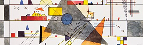 1art1 Wassily Kandinsky Horizontale, 1924, 1-Teilig Selbstklebende Fototapete Poster-Tapete 240x75 cm