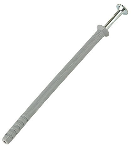 100x Hüfner Nageldübel ''FIX'' aus reinem Nylon mit verzinktem Schraubnagel - Senkkopf-Schlagdübel - die perfekte Schnellmontage mit hohen Auszugswerten in Vollbaustoffen - 6x100 mm