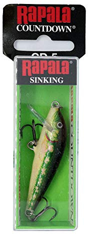 Rapala Countdown Leurre de Pêche Coulant Balsa Eau Douce | Construction balsa artisanale - Leurre coulant eau douce - Tailles 5 à 11 cm - Coloris naturels - Fabriqué en Estonie
