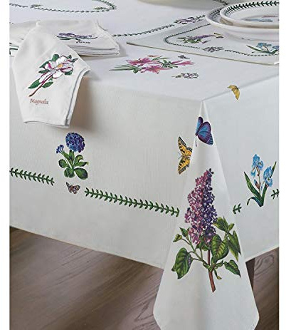 Avanti Linens Botanic Garden 60X84 Table Cloth, Ivory