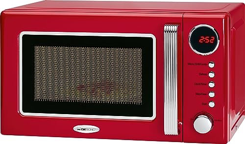 Micro Ondes retro avec gril 20L 1050W Clatronic MWG 790 Rouge