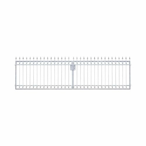 Metall Eisen Stahl Gartentor Hoftor Einfahrtstor Imperia-FT400/100S Feuer Verzinkt 400 cm 4m Doppelflügeltor