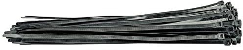 Draper 70403 Lot de 100 serre-câbles en nylon Noir 7,6 x 400 mm