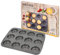 Birkmann, Laib & Seele Mini-Burger Brötchenblech, perforierte Backform für 12 Burger Buns, Karbonstahl, Antihaftbeschichtung, mit Rezept, 210417