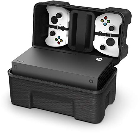 SHBC Étui de Transport Rigide Compatible avec la Console de jeu Xbox Series X Sac de Rangement de Voyage pour Contrôleurs Sans Fil et Câbles