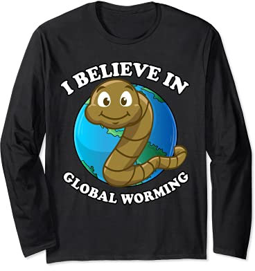 Yo creo en la lombriz de abono de gusano global Manga Larga