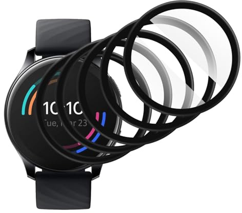 NEW'C 5 Piezas, Protector Pantalla para OnePlus Watch, TPU Film HD Flexible Protector Cobertura Completo, Ultra Transparente