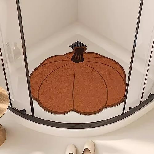 EUPXRHY Duschmatte Dreieckig für Eckdusche, Komfortabel Duschmatte rutschfest Halbrund, PVC-Luffa Massage Badematte Halbrund mit AblauflöChern Sicherheits, Schnell Trocknend,B,50x60cm
