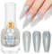MIZHSE Nagellack, Glitter Nagellack, Schnelltrocknend Metallic Nail Polish, Regenbogen Nagelack, Glitter Shining Nail Art, Holographic Nagelack Silber Gel Nagelacks Ohne UV Lampe Nail Polish 15ml