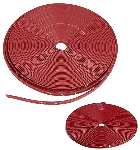 8 m Línea Protección Neumáticos, Anillo Protector de Neumáticos, Tiras Protectora de Llanta, Protector Llantas Para Protección de Llanta Coche, Decoraciones Coche (Rojo)