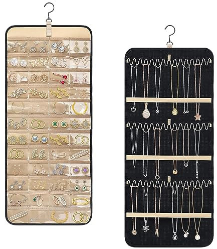 mumisuto Organisateur de Bijoux à Suspendre, Rangement Bijoux Murale Présentoir à Bijoux Organiseur Porte Bijoux Mural a Accrocher Support de Boucles pour Boucles d'oreilles, Montres et Bagues