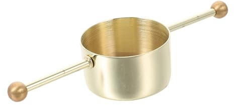 Stainless Steel Double-Sided Ounce Jigger with Long Rod | Golden Finish, Ergonomic Design, Reusable Build, Two-end Design for Restaurant and Picnic Use