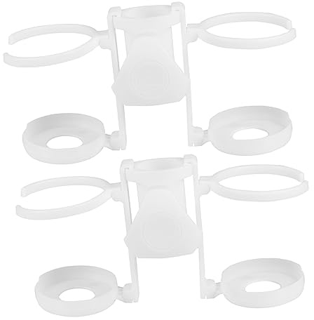 BCOATH Portavasos Tornillo Acolchado para Sombrilla de Playa de Plástico Blanco Soporte Portátil Paquete de 2 Piezas para Bebidas Adecuado para Piscina y Jardín