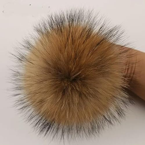 Real Fur Pompoms DIY Big Size 14cm 15cm Fur Pom Pom Fur Pompons Fur Ball for Hats Bags Shoes Scarf Accessories