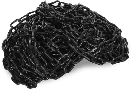 10 Meter 6MM Thickness Plastic Chain, Durable Plastic Barrier Chain | Safety Chain for Crowd Control, Construction Sites, Hazardous Areas, Decorating