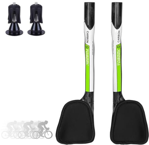 BNVB Bicycle TT Rest Bar 12K Glossy Full High Carbon Fiber TT Bar Aero Bars Tri Bars Cycling Arm Rest Put bar for Road MTB Bike 31.8mm Clamps - Green