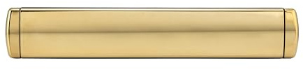 IRONWORX® Polished Gold 12 Slimline Metal Sleeved Letterbox, Weatherproof
