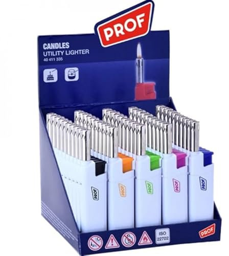 Lot de Deux Briquets (ou Allume gaz) avec Embout métal Rechargeable Hyper Pratique : cuisinière, Barbecue, Bougies - 3444