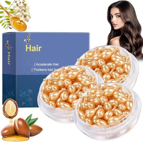Capsules Hair Densityboost, Capsules De Sérum Capillaire, Sérum De Traitement Capillaire, Capsule De Sérum Vitaminé Pour Cheveux, Sérum Capillaire Pour Cheveux Crépus Et Abîmés (3 boîtes)