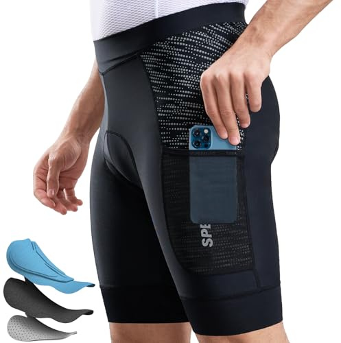 SPEEDCYC Men’s Bike Shorts 4D Padded Cycling Bicycle Road Biking Mountain Riding UPF 50+ Cycle Shorts