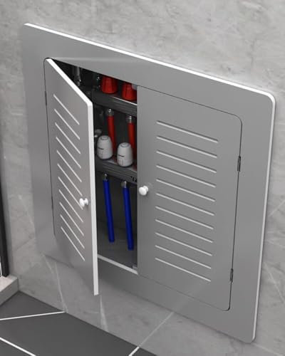 Dekorative Zugangsklappe, Versteckte Lagerzugangsklappe For Garagen, Hohlwandlochabdeckung For Heizungs-, Lüftungs- Und Klimatechnik Und Wand, Verdeckte Servicetür For Elektrik Und Sanitär(Gray L80*h7