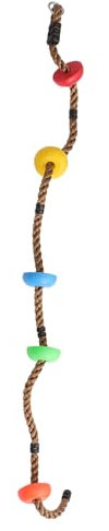 IMIKEYA 1 Stück Kletterseil mit Disc für Kreatives Outdoor Fitness und Beweglichkeit Sicheres Design mit Glatten Kanten für Garten Spielplatz und Freizeitaktivitäten