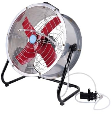 Ventilador de pie metálico Ventilador de piso industrial, ventilador eléctrico, potente ventilador eléctrico de alta potencia, ventilador refrigerado por agua Ventilador industrial de pie(24 inch)