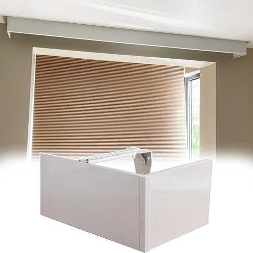 Extra langer Vorhangkasten, 3,2 m, Wand- oder Deckenmontage, Volant für Rollos und Jalousien, dekorativer Vorhang, Paneel ohne Schienen, stilvolle Heimdekoration