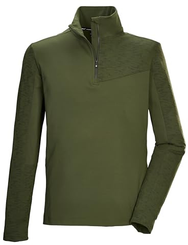 Killtec Uomo Camicia Funzionale/Camicia in Pile con Collo Alto e Zip KSW 58 MN FLX Shrt, waldgrün, XL, 43460-000