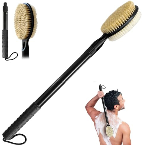 Back Scrubber for Shower, 17.52 - 25.6 Detachable Bath Brush, Back Scrubber, Exfoliation and Improved Skin Health for Elderly with Limited Arm Movement, Disabled