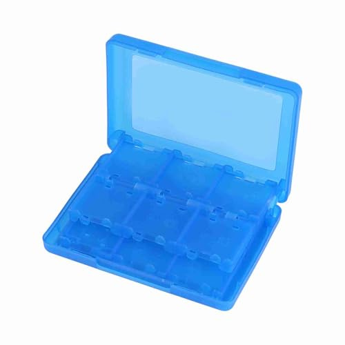 OEBUAFI Spelkortfodral, PP -material Har 22 Spelpatroner Styluses för 3DS DSL DSI LL Systems White Pink Blue Black Color Alternativ (Blå)