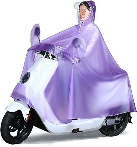 Cykelregnkappa, Regn Poncho Cykling Cape Regnjacka Jacka Capes Regnhuva(Purple)