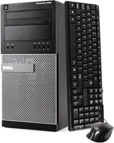 Dell OptiPlex 9020 Mini Tower Desktop PC, Intel Core i5-4570, 8 GB RAM, 500 GB SSD, WiFi, Bluetooth, tastiera US QWERTY Windows, 11 Pro (ricondizionato)