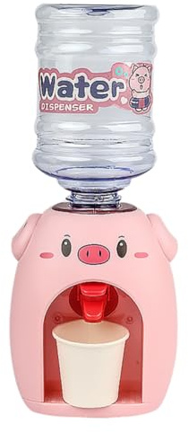 Hohopeti Distributeur d'eau pour Garçon et Filles Mini Rose avec Gobelet Détachable en Plastique, Fontaine à Eau Cuisine Ludique et Créative pour Jeu D'imitation et Développement