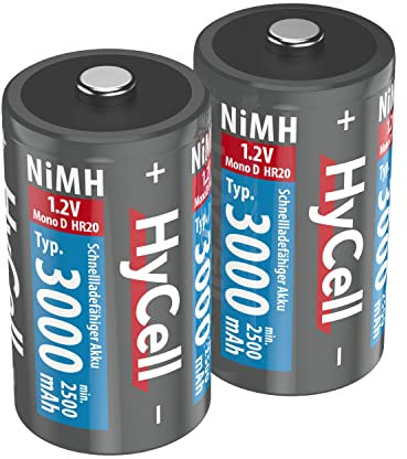 Ansmann 5035312 Pile Mono D 300 mAh, confezione da 2 , colore: Nero
