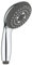 GROHE Vitalio Start 100 - Handbrause (wassersparend, 3 Strahlarten, universale Befestigung, robust), chrom, 26031000