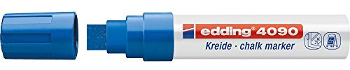 edding 4090 Window Marker, 4 - 15 mm (5er Vorteilspack, blau)