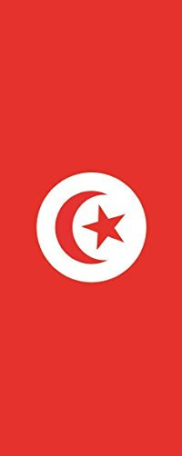 U24 Drapeau de la Tunisie en format portrait 150 x 500 cm
