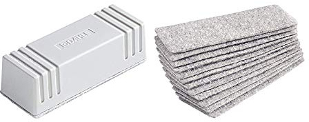 Dahle Whiteboard Löscher 95099 (Magnetischer Wischer für Trockenreinigung auf Vielen Oberflächen, inkl. Filzstreifen) (Grau, 2 - Pack)